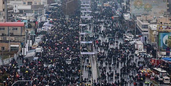 عکس هوایی راهپیمایی ۲۲ بهمن