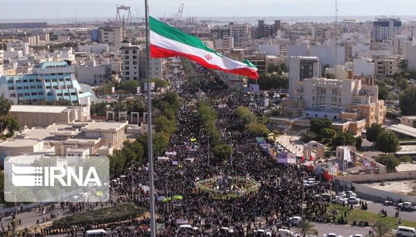 عکس هوایی راهپیمایی ۲۲ بهمن