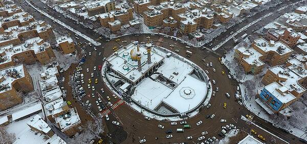 عکس هوایی شهر همدان