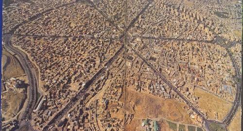 عکس هوایی شهر همدان