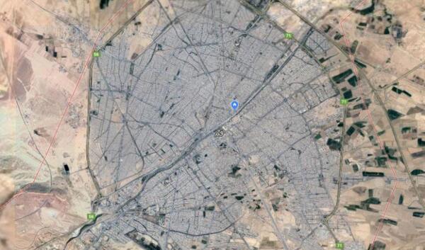 عکس هوایی شهر همدان