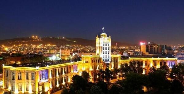 عکس هوایی میدان ساعت تبریز