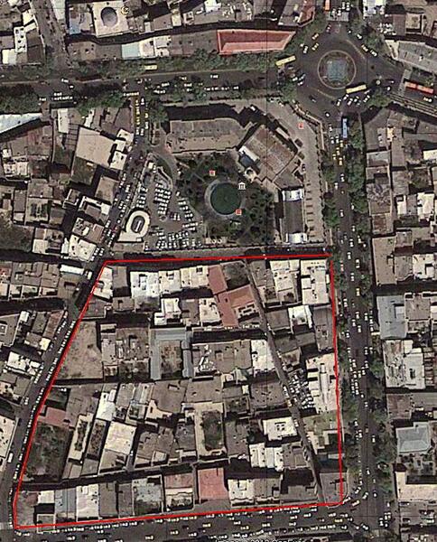 عکس هوایی میدان ساعت تبریز