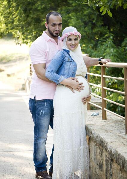 عکس بارداری با حجاب