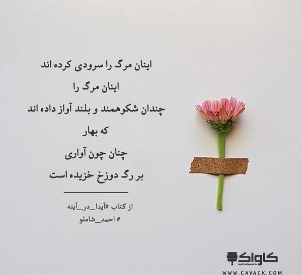 عکس نوشته شاملو برای آیدا