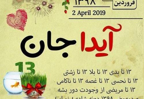 عکس نوشته ی آیدا جان تولدت مبارک