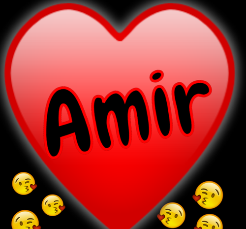 عکس نوشته امیر به خارجی