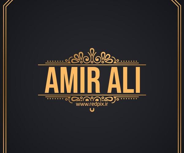 عکس نوشته امیرعباس به انگلیسی