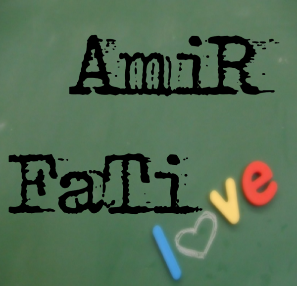 عکس نوشته امیر و فاطی