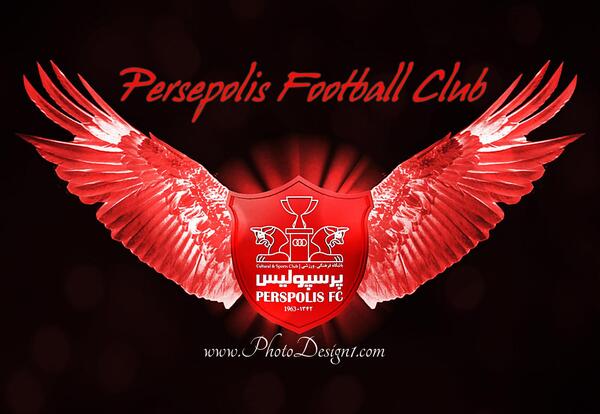 عکس نوشته به امید پیروزی پرسپولیس