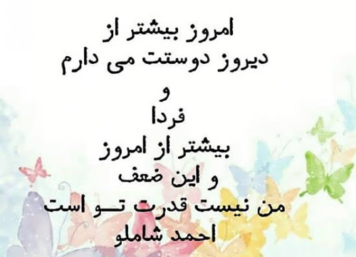 عکس نوشته جملات احمد شاملو
