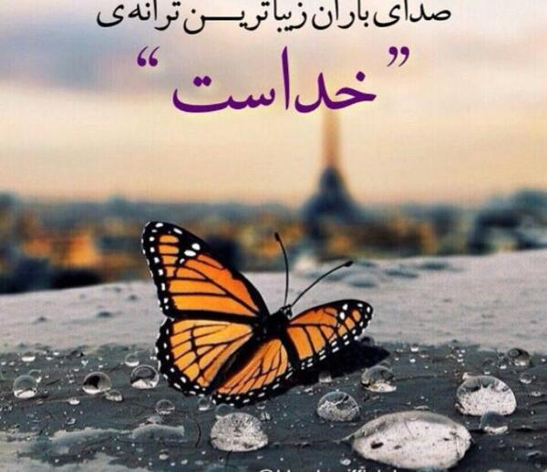 عکس نوشته شکر باران