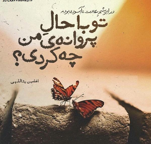 عکس نوشته اهنگ پروانه