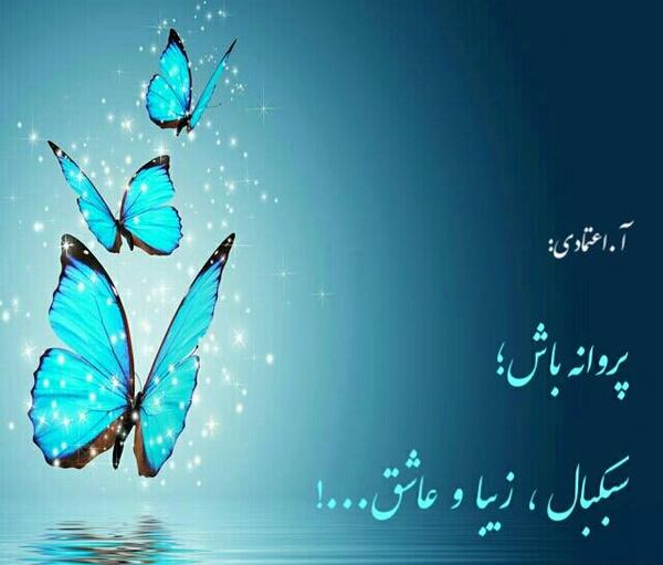 عکس نوشته مثل پروانه باش