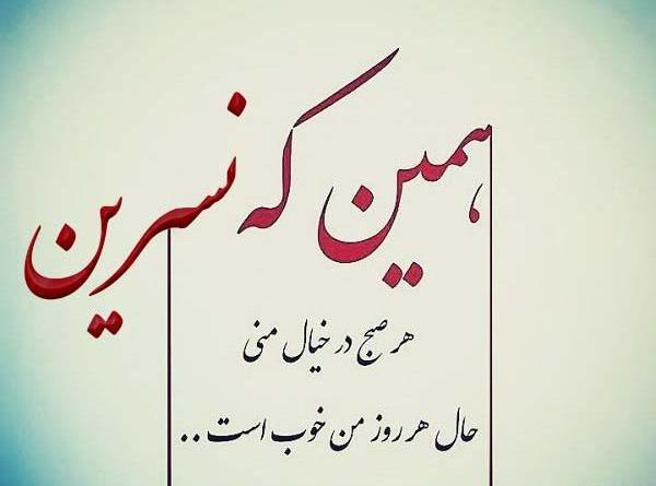 عکس نوشته جواد و نسرین