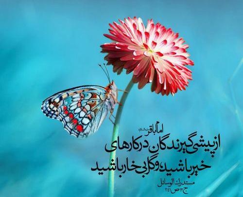 عکس نوشته حدیث امام باقر