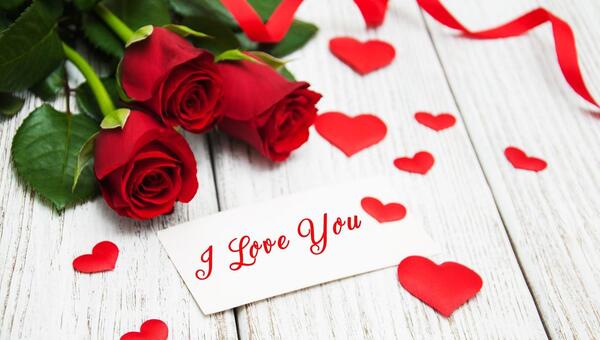 عکس نوشته دوستت دارم با گل