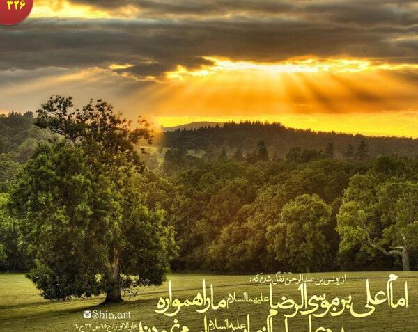 عکس نوشته امام رضا حدیث