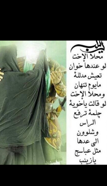 عکس نوشته آه یا زینب