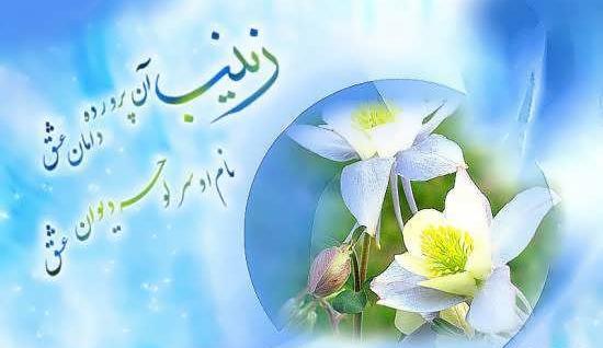 عکس نوشته شعر زینب
