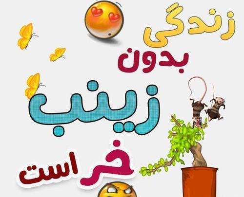 عکس نوشته ی زینب