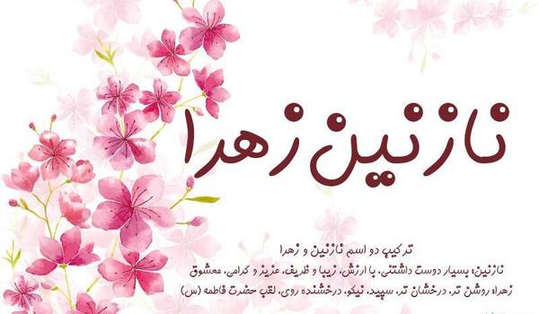 عکس نوشته نازنین زهرا به انگلیسی
