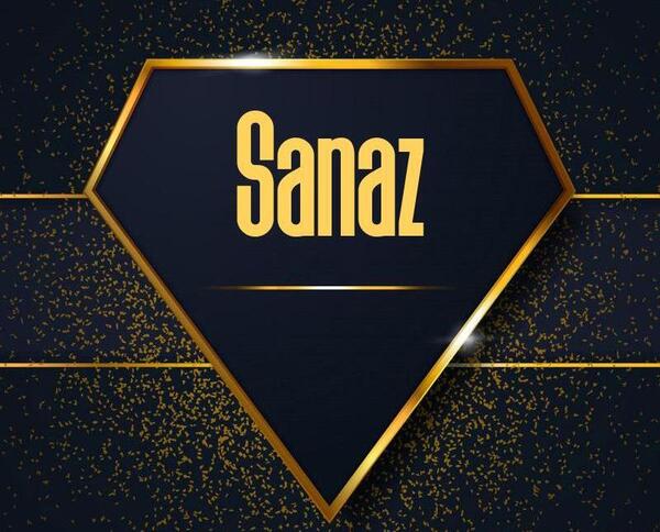 عکس نوشته اسم ساناز به انگلیسی