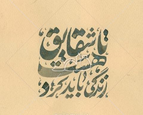 عکس نوشته تا شقایق هست زندگی باید کرد