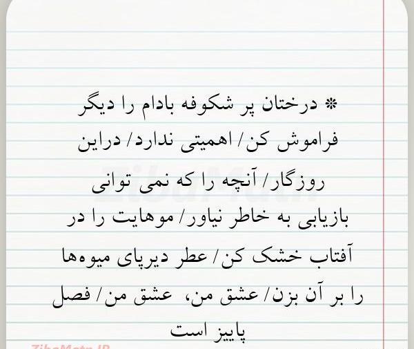 عکس نوشته درباره شکوفه