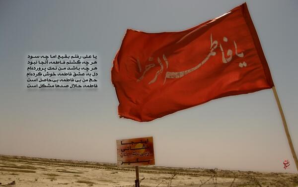 عکس نوشته یا علی رفتم بقیع اما چه سود
