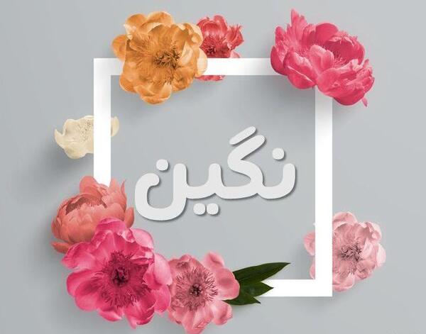 عکس نوشته شیشه ای نگین