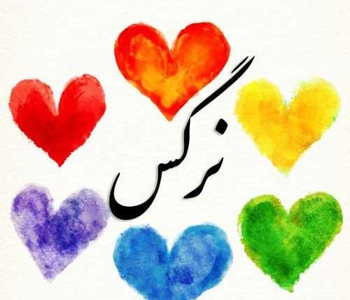 عکس نوشته اسم نرگس و محمد