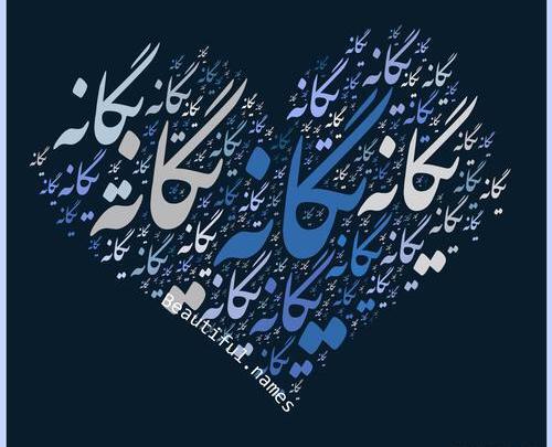 عکس نوشته شده ی یگانه