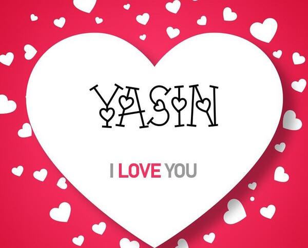 عکس نوشته عشقم یاسین