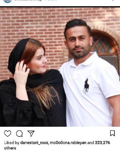 عکس امید و همسرش