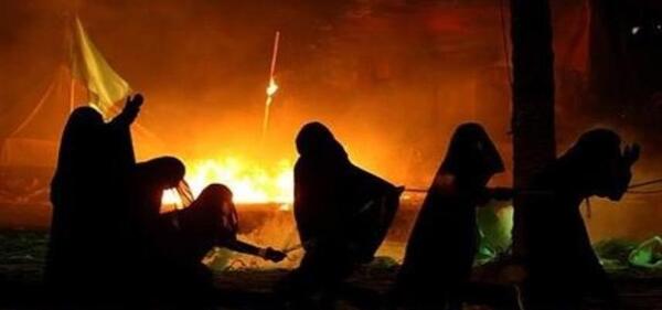 عکس ورود اسرا به کوفه