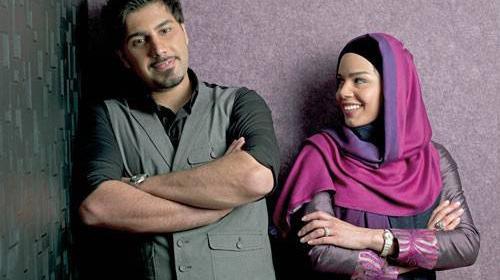 عکس احسان خواجه امیری و همسرش