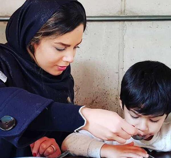 عکس احسان خواجه امیری و همسرش