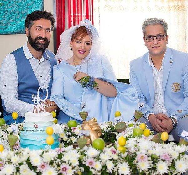 عکس احسان علیخانی و همسرش در عروسی بهاره رهنما