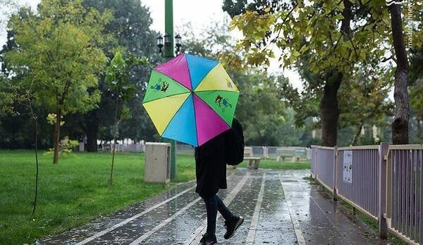 عکس باران قزوین