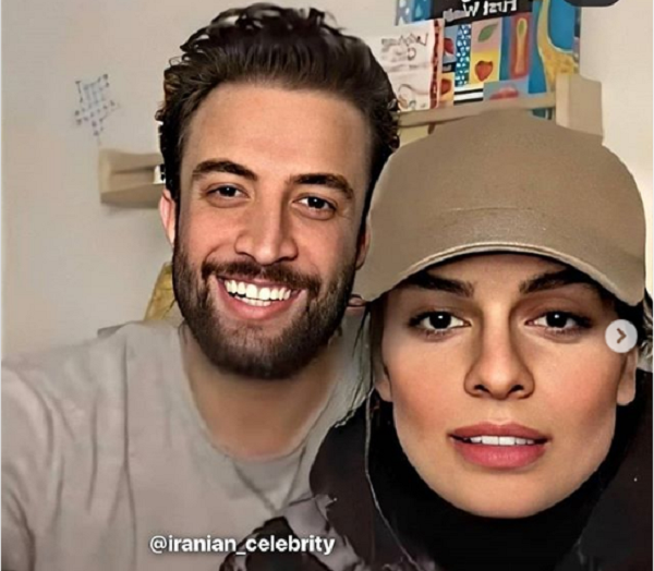 عکس بنیامین بهادری باهمسرش شایلی محمودی
