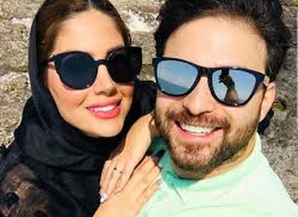 عکس پریا و همسرش