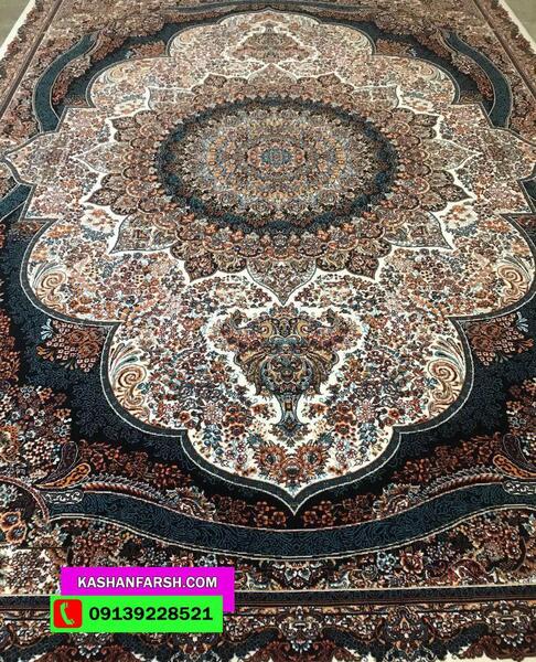 عکس فرش پرهام سرمه ای