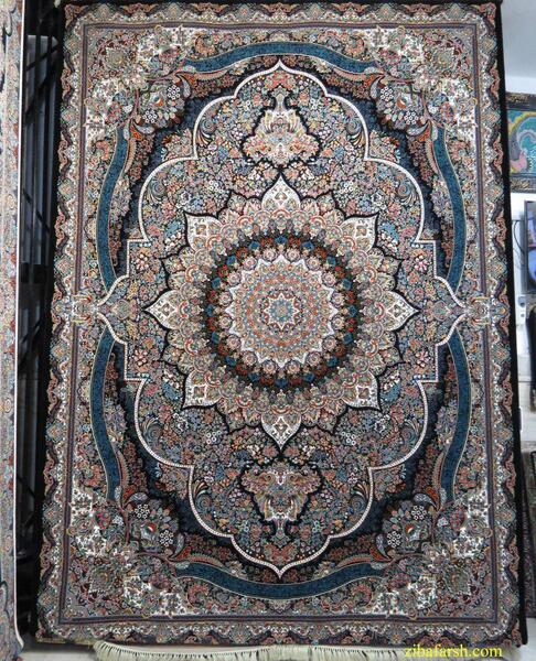 عکس فرش پرهام سرمه ای