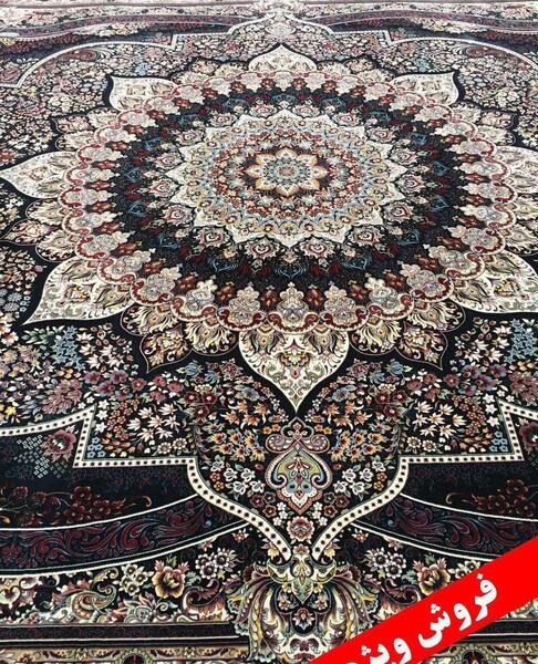 عکس فرش پرهام سرمه ای