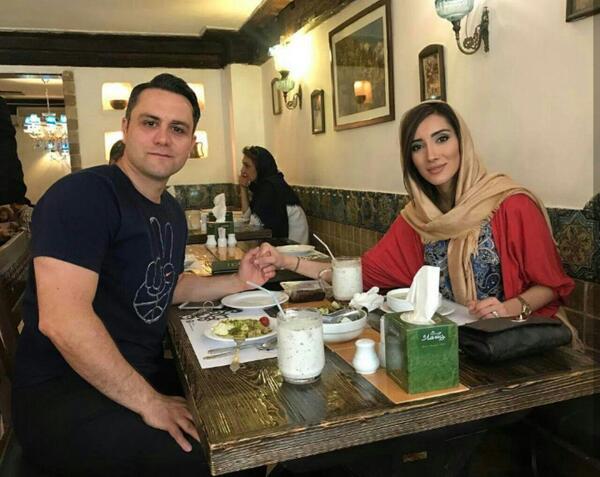 عکس صدف خورشیدی و همسرش