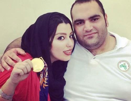 عکس صدف خورشیدی و همسرش