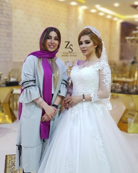 عکس زهرا دژوان با لباس عروس