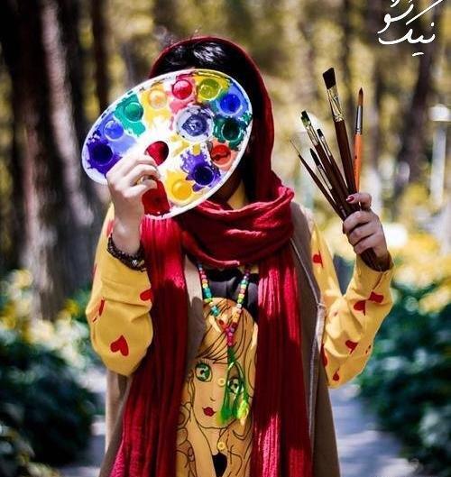 عکس دختر نقاش برای پروفایل