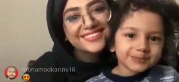عکس پسر سرنا امینی و همسرش